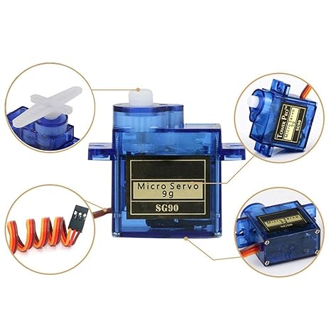 180 Degree Rotation Continuous SG 90 Micro/Mini Servo Motor for RC Planes, Cars and Robots